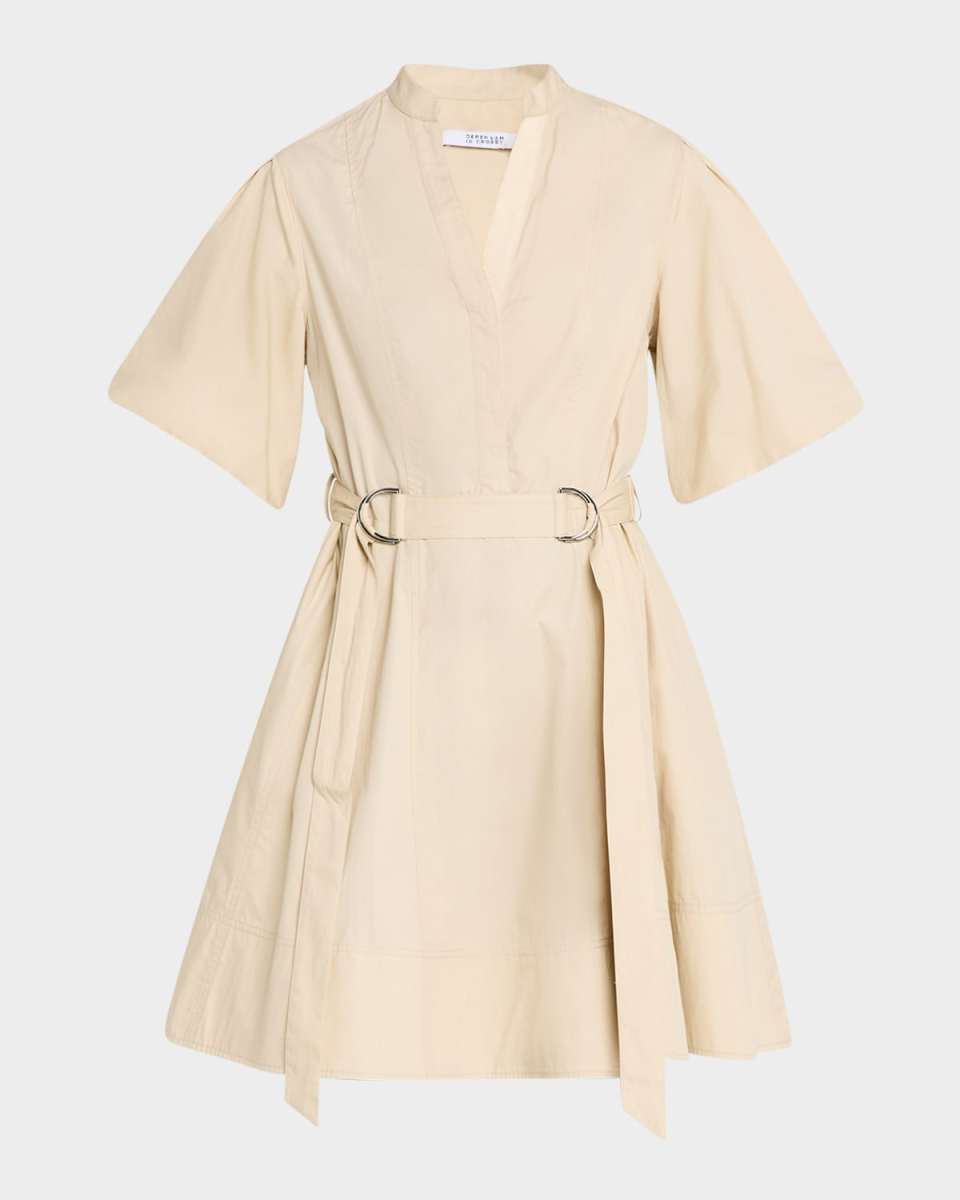 Bennett Balloon-Sleeve Belted Dress